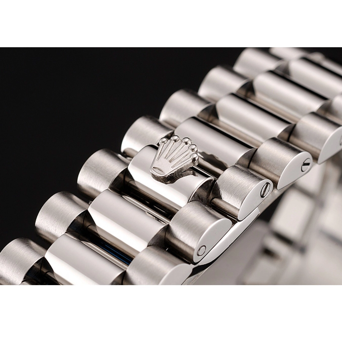 Aaa replica watch 1453966 Day-Date Dial Case Rolex Swiss Steel Diamond Numerals Black Diamond Stainless Bracelet 0820